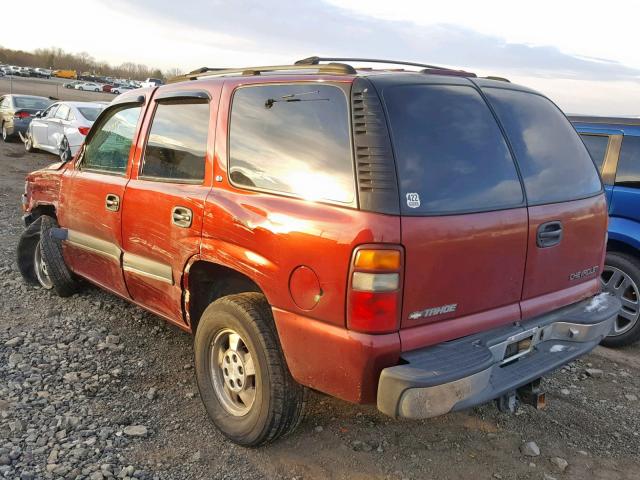 1GNEK13T61J189008 - 2001 CHEVROLET TAHOE K150 RED photo 3