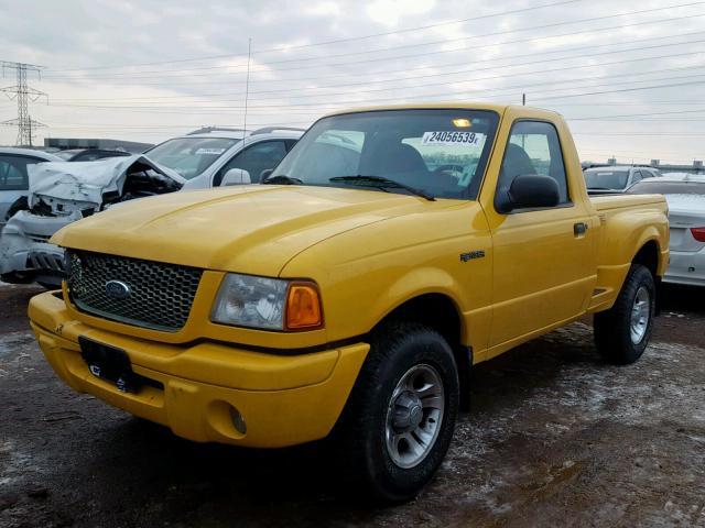1FTYR10U52PA95327 - 2002 FORD RANGER YELLOW photo 2