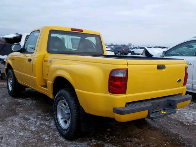 1FTYR10U52PA95327 - 2002 FORD RANGER YELLOW photo 3