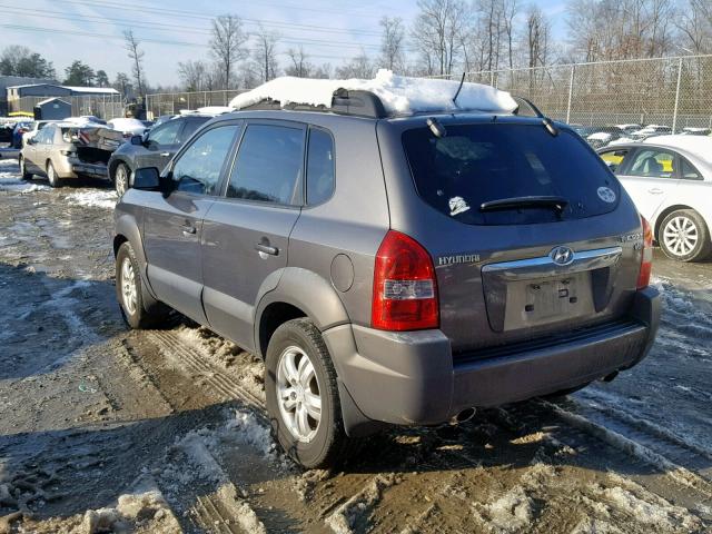 KM8JN12D78U774323 - 2008 HYUNDAI TUCSON SE GRAY photo 3