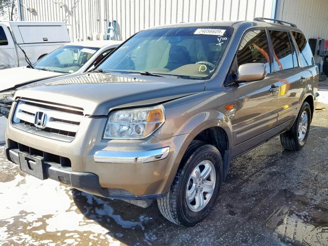 5FNYF28268B013268 - 2008 HONDA PILOT VP BROWN photo 2