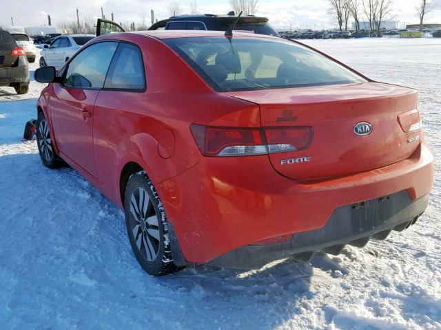 KNAFU6A24D5651574 - 2013 KIA FORTE EX RED photo 3