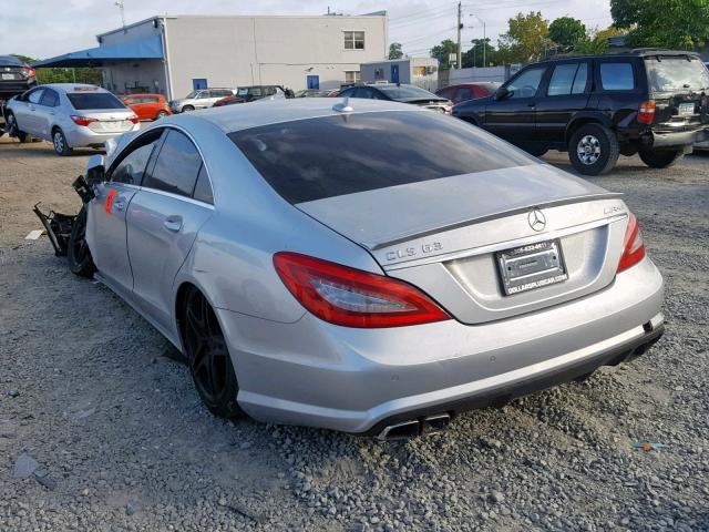 WDDLJ7EB0CA032190 - 2012 MERCEDES-BENZ CLS 63 AMG SILVER photo 3