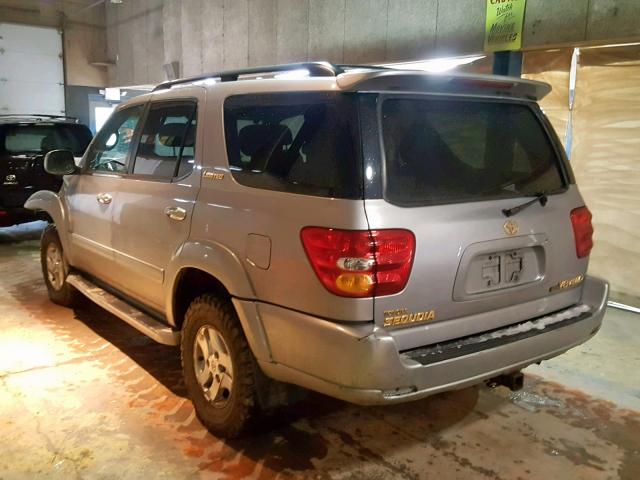 5TDBT48A61S038853 - 2001 TOYOTA SEQUOIA LI SILVER photo 3