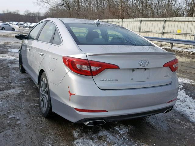 5NPE34AF0HH555262 - 2017 HYUNDAI SONATA SPO SILVER photo 3