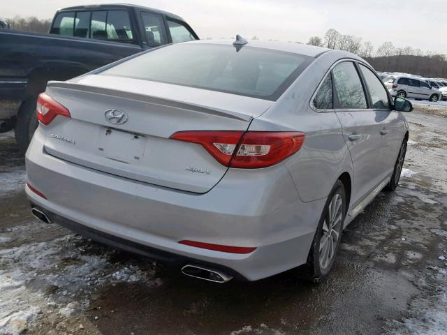 5NPE34AF0HH555262 - 2017 HYUNDAI SONATA SPO SILVER photo 4