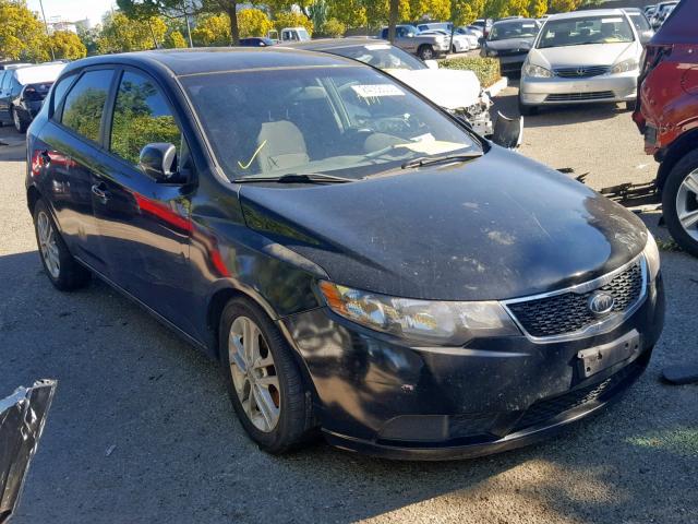 KNAFU5A24B5434100 - 2011 KIA FORTE EX BLACK photo 1