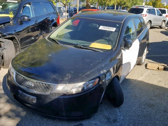 KNAFU5A24B5434100 - 2011 KIA FORTE EX BLACK photo 2