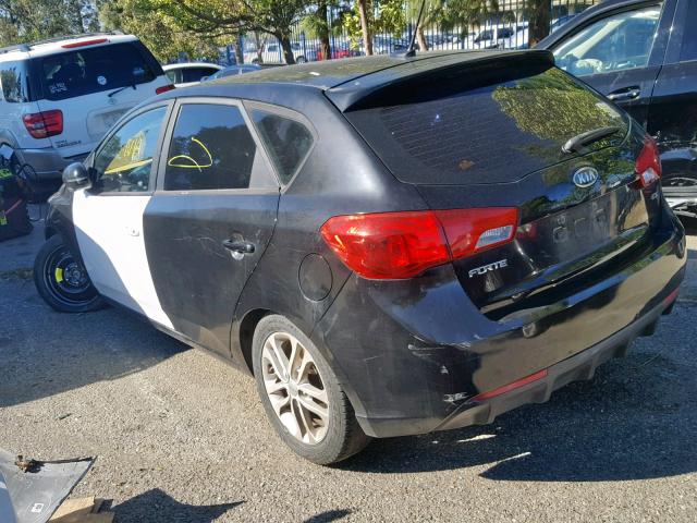 KNAFU5A24B5434100 - 2011 KIA FORTE EX BLACK photo 3