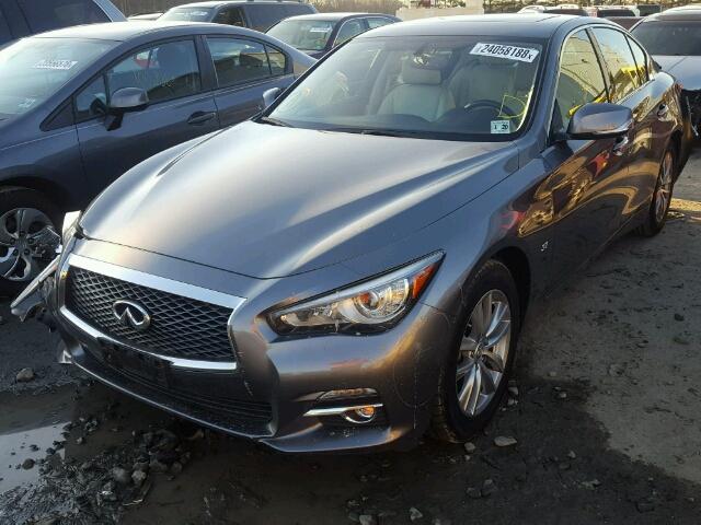 JN1BV7AR3FM392203 - 2015 INFINITI Q50 BASE GRAY photo 2