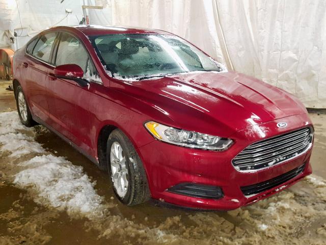 3FA6P0G70FR302590 - 2015 FORD FUSION S RED photo 1