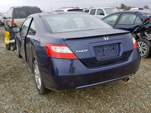 2HGFG12938H523545 - 2008 HONDA CIVIC EXL BLUE photo 3