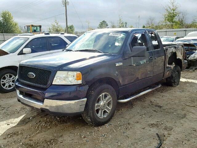 1FTRX02W05KC57739 - 2005 FORD F150 BLUE photo 2