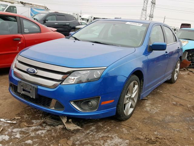 3FAHP0KC5BR119953 - 2011 FORD FUSION SPO BLUE photo 2