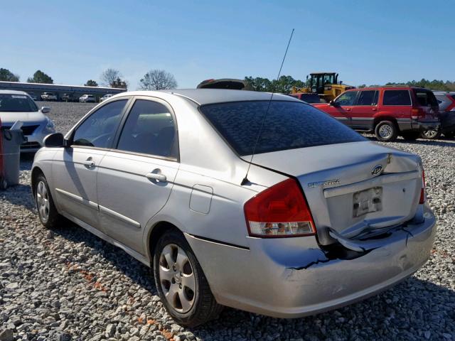 KNAFE221295615286 - 2009 KIA SPECTRA EX SILVER photo 3