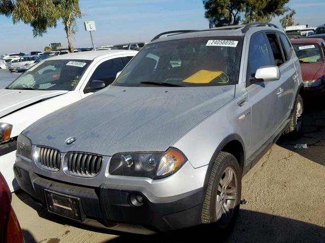 WBXPA93465WD06662 - 2005 BMW X3 3.0I SILVER photo 2