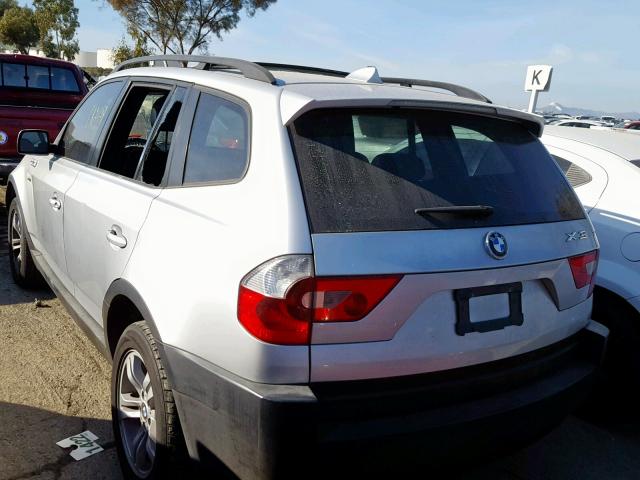 WBXPA93465WD06662 - 2005 BMW X3 3.0I SILVER photo 3