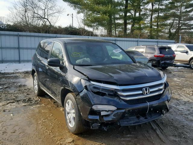 5FNYF6H18HB053561 - 2017 HONDA PILOT LX BLACK photo 1