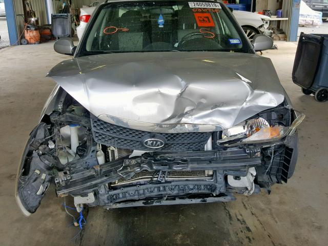 KNAFE221895026968 - 2009 KIA SPECTRA EX SILVER photo 7