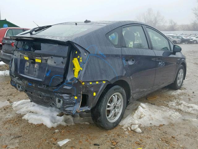 JTDKN3DU8B1375446 - 2011 TOYOTA PRIUS 灰色 照片 4