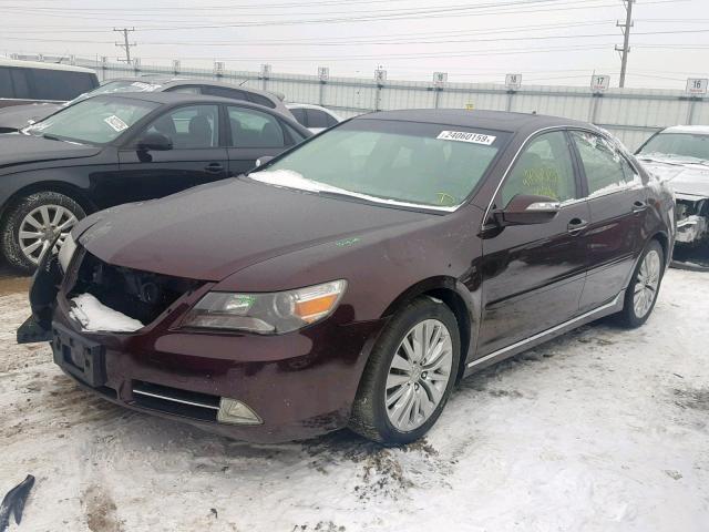 JH4KB2F6XBC000551 - 2011 ACURA RL MAROON photo 2