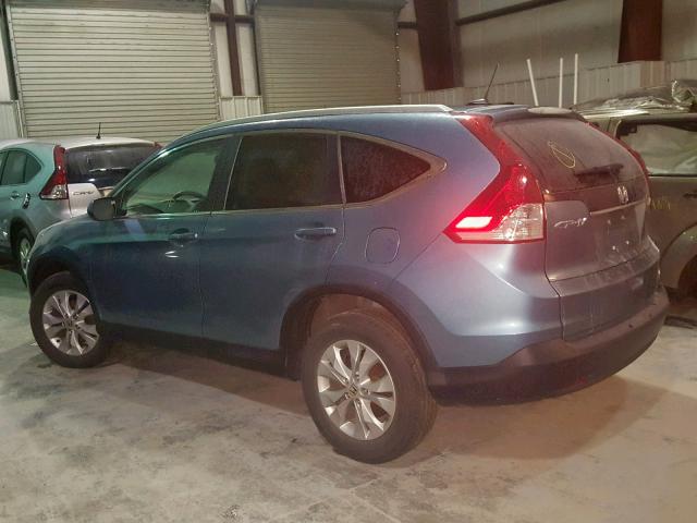 2HKRM4H7XEH626833 - 2014 HONDA CR-V EXL BLUE photo 3