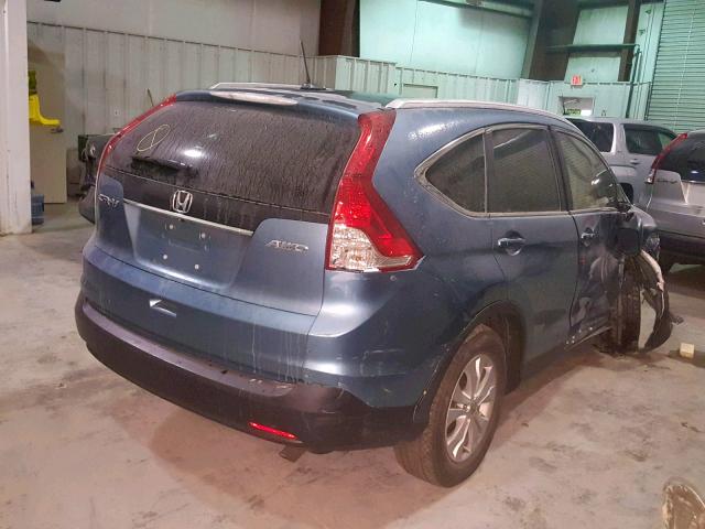 2HKRM4H7XEH626833 - 2014 HONDA CR-V EXL BLUE photo 4