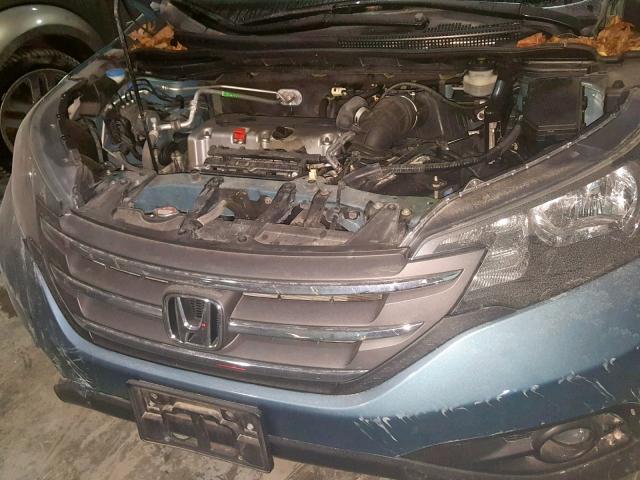 2HKRM4H7XEH626833 - 2014 HONDA CR-V EXL BLUE photo 7