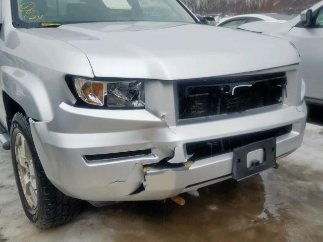 2HJYK16276H563574 - 2006 HONDA RIDGELINE SILVER photo 9