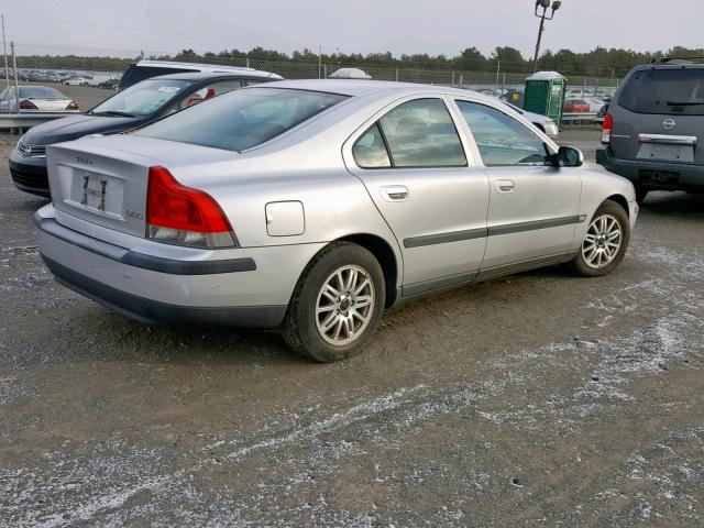 YV1RS61T532256179 - 2003 VOLVO S60 SILVER photo 4