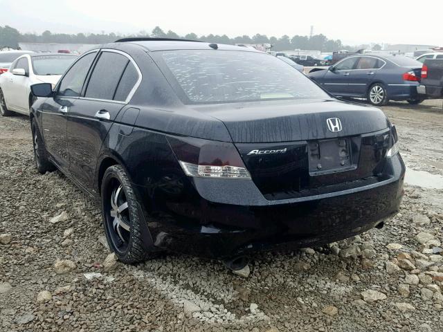 1HGCP36808A074114 - 2008 HONDA ACCORD EXL BLACK photo 3