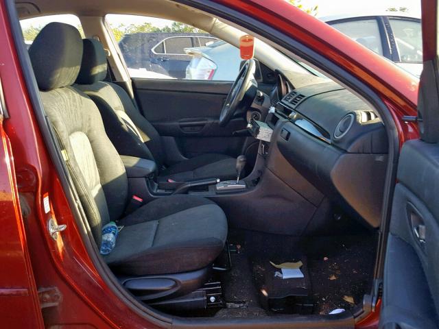 JM1BK32FX91215205 - 2009 MAZDA 3 I RED photo 5