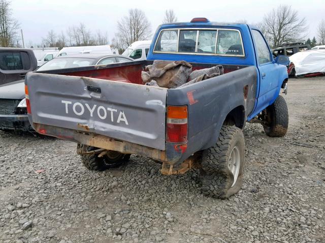 JT4RN01P6R7065752 - 1994 TOYOTA PICKUP 1/2 BLUE photo 4