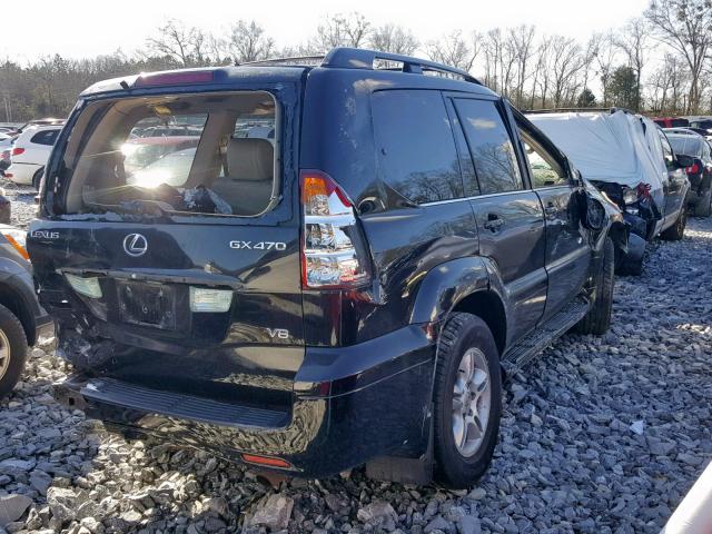 JTJBT20X740025554 - 2004 LEXUS GX 470 BLACK photo 4