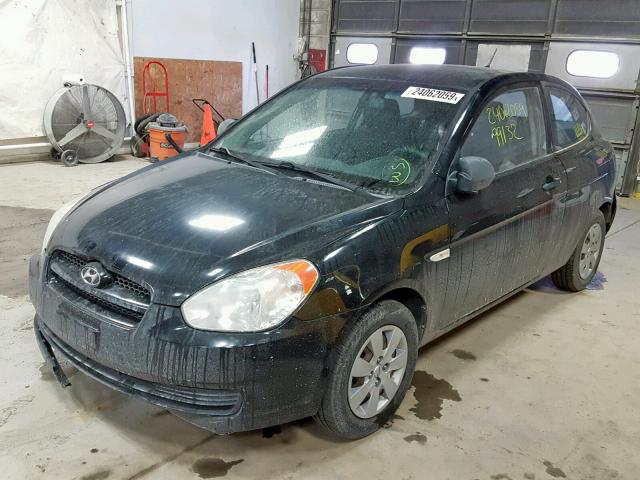 KMHCM36C59U115280 - 2009 HYUNDAI ACCENT GS BLACK photo 2