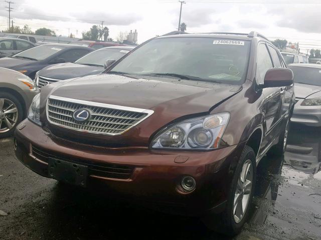 JTJHW31U482858315 - 2008 LEXUS RX 400H RED photo 2