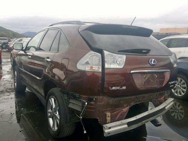 JTJHW31U482858315 - 2008 LEXUS RX 400H RED photo 3