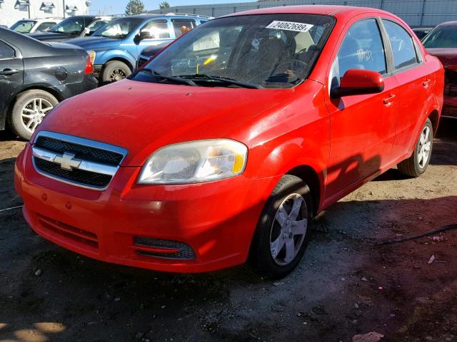 KL1TD5DE0AB080174 - 2010 CHEVROLET AVEO LS RED photo 2