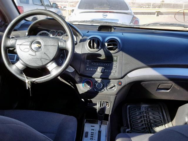 KL1TD5DE0AB080174 - 2010 CHEVROLET AVEO LS RED photo 9