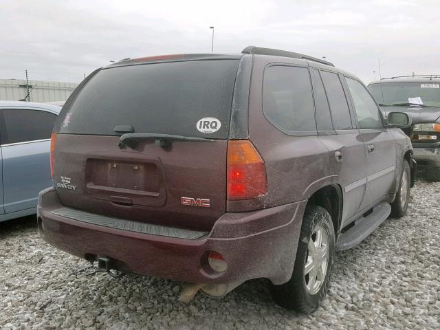 1GKDT13S072210418 - 2007 GMC ENVOY MAROON photo 4