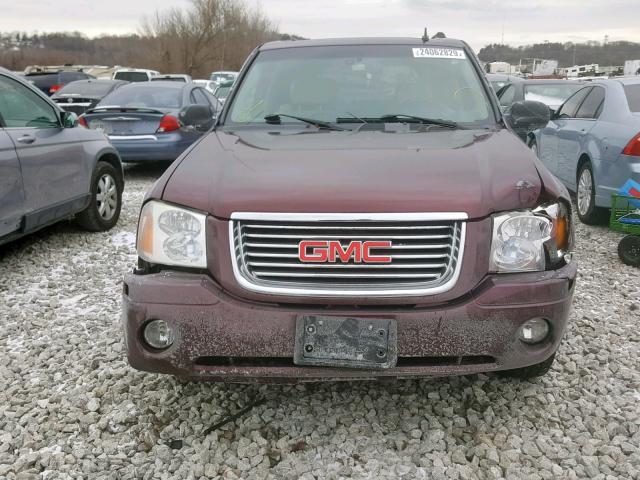 1GKDT13S072210418 - 2007 GMC ENVOY MAROON photo 9