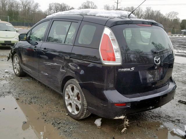 JM1CR2WL9A0382840 - 2010 MAZDA 5 BLACK photo 3