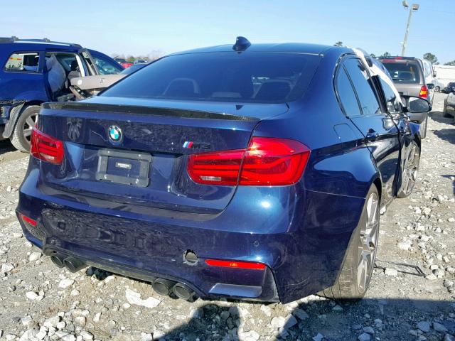 WBS8M9C39H5G85241 - 2017 BMW M3 BLUE photo 4