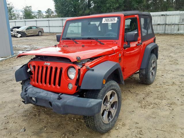 1C4AJWAG2FL657292 - 2015 JEEP WRANGLER S RED photo 2