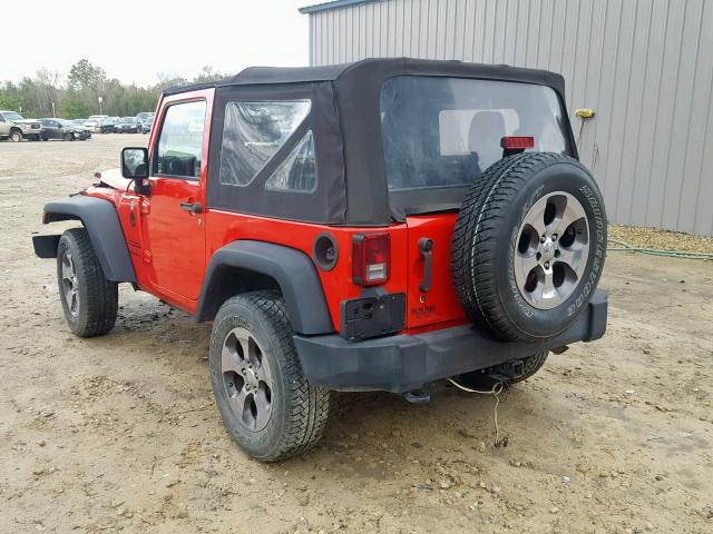 1C4AJWAG2FL657292 - 2015 JEEP WRANGLER S RED photo 3