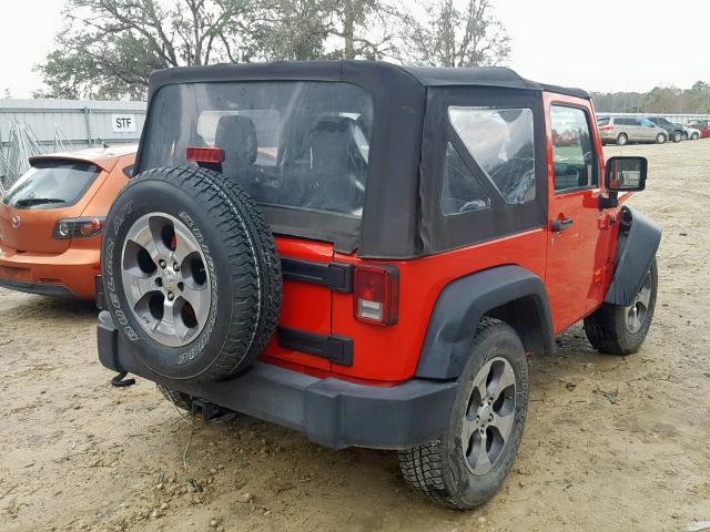 1C4AJWAG2FL657292 - 2015 JEEP WRANGLER S RED photo 4