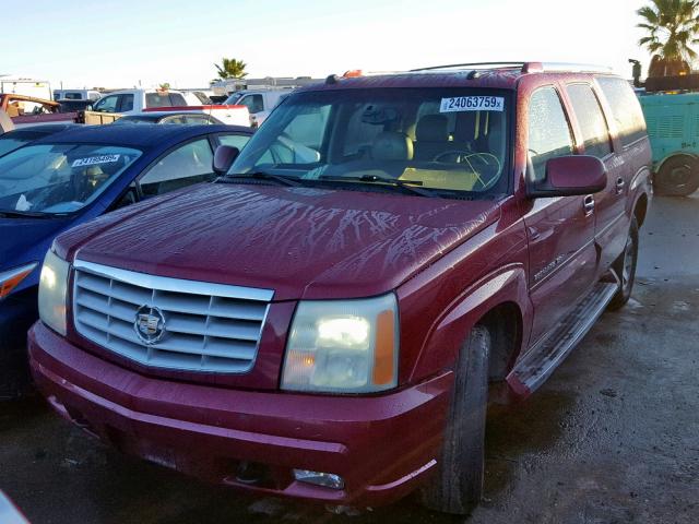 3GYFK66N44G224944 - 2004 CADILLAC ESCALADE E RED photo 2