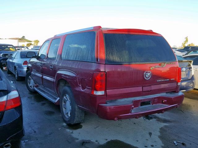 3GYFK66N44G224944 - 2004 CADILLAC ESCALADE E RED photo 3