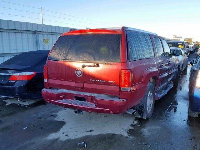 3GYFK66N44G224944 - 2004 CADILLAC ESCALADE E RED photo 4