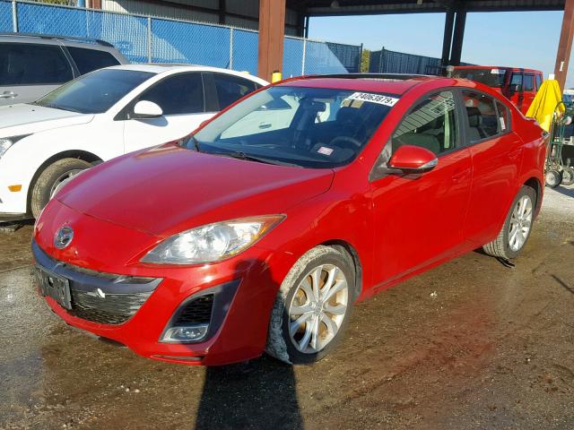 JM1BL1S64A1227825 - 2010 MAZDA 3 S RED photo 2